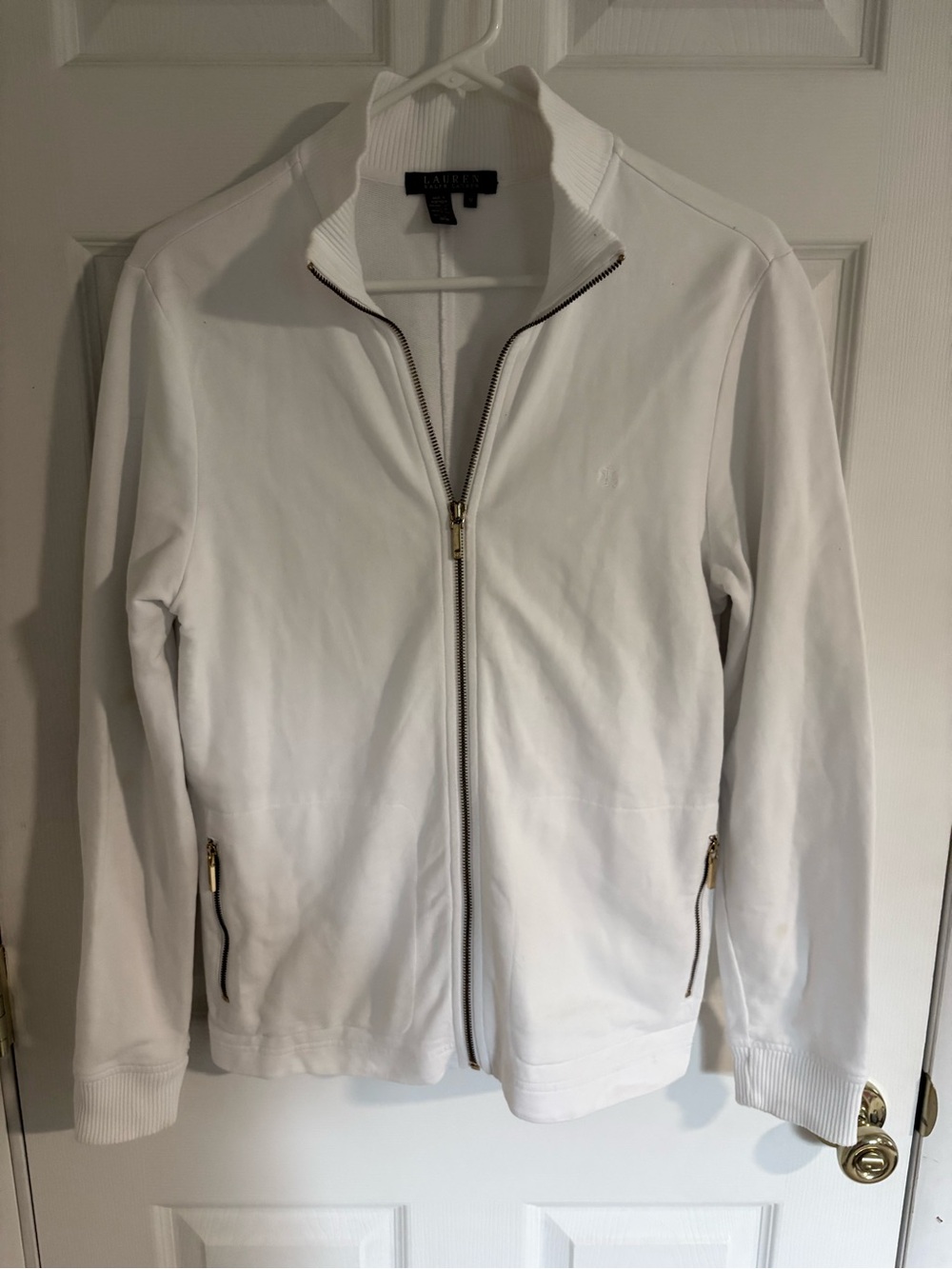 Ralph Lauren White Full-Zip Lightweight Jacket